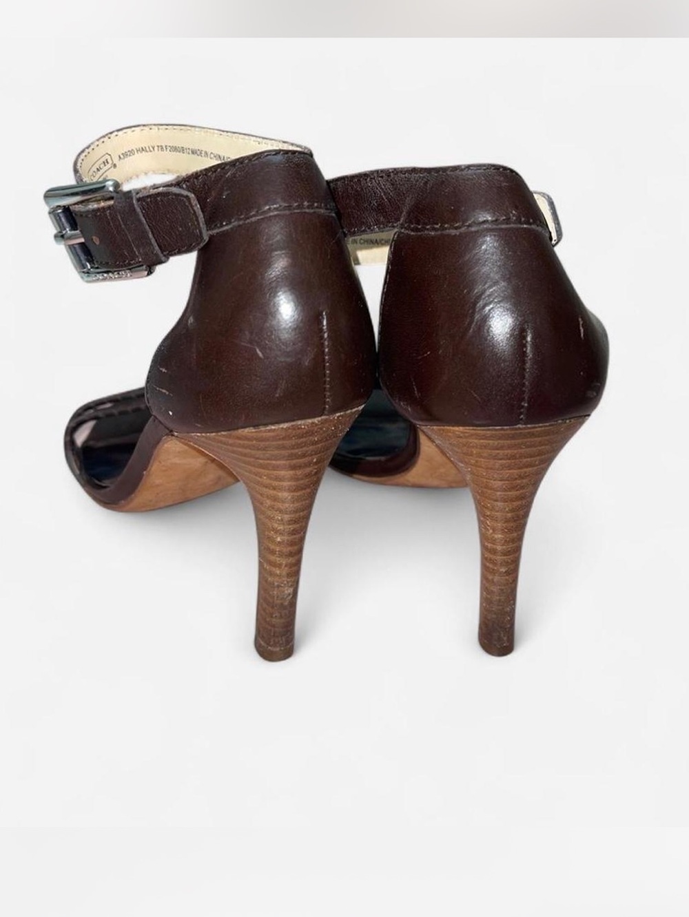 Coach Y2K brown leather heels - Picture 5 of 7